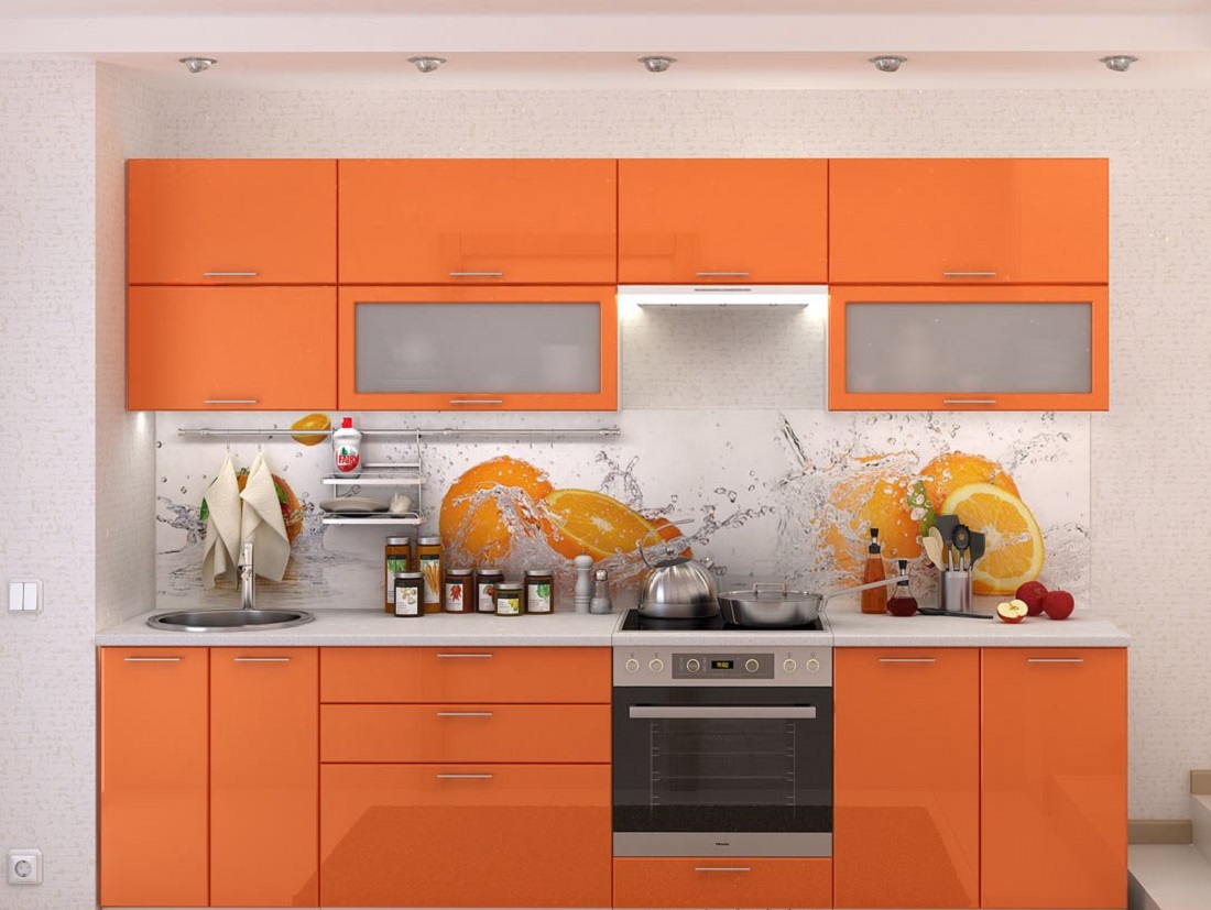 Кухня «Ксения»  Оранжевый
